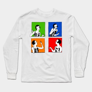 pop art flappers Long Sleeve T-Shirt